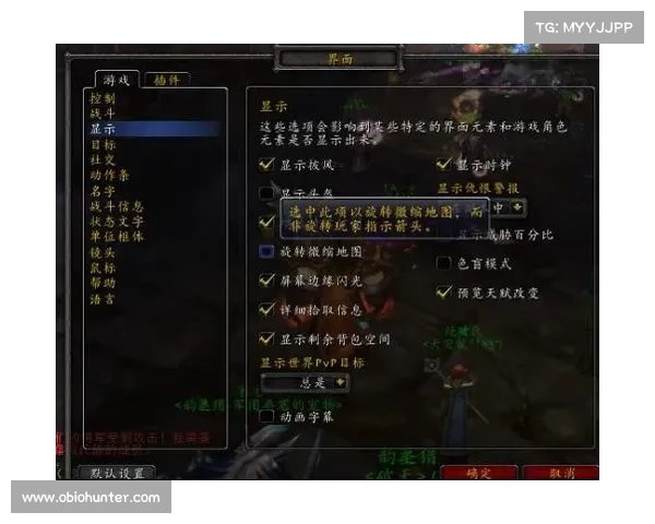 魔兽世界小地图颜色设置：中心焕彩